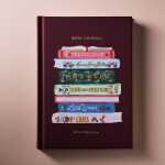 Rifle Paper Co. Vyšívaný linkovaný deník Ladies Night Book Club, červená barva, papír