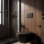 REA - Podomítkový Instalační Set Slim 024N pro WC s Tlačítkem T Black Matt KPL-E1056
