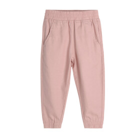 Kalhoty s elastickým pasem a gumou kolem kotníků- růžové - 98 LIGHT PINK