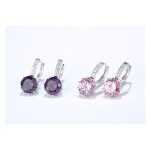 Náušnice Swarovski Elements Bernadette Ametyst, Fialová