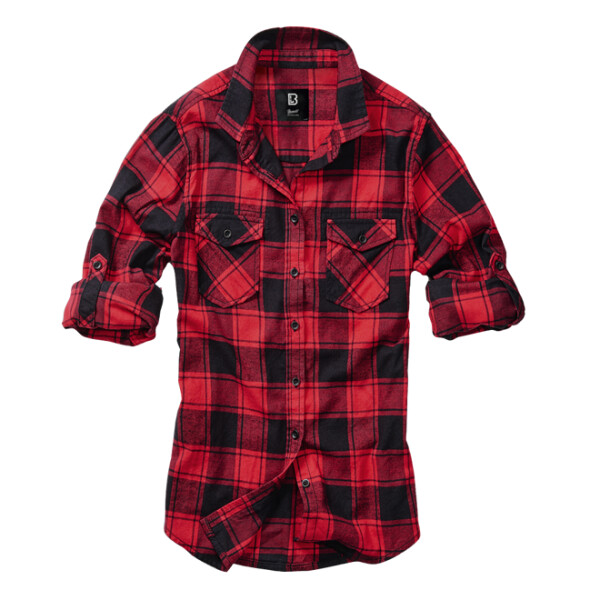 Brandit Košile Ladies Amy Flanell Shirt červená | černá 6XL