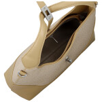 Trendy dámská koženková kabelka do ruky Lussy, béžová