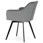 Jídelní židle, šedá, sametová látka, DCH-425 GREY4