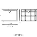 CERANO - Sprchová vanička obdelníková Brio - SMC/minerální kompozit - strukturovaná bílá - 120x90x4 CER-679505