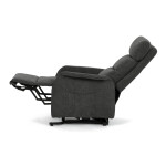 Relaxační křeslo, elektrické kabelové ovládání, šedá, látka, TV-L8960 GREY2