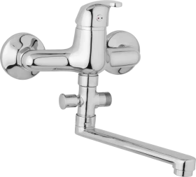 JB Sanitary Nástěnná umyvadlová a sprchová baterie SLIM, rozteč 150 mm, bez příslušenství, ramínko 200 mm A10 36 00