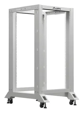 Lanberg Open Rack 22U šedá / Stojanový rozvaděč / 19" / 600×800 mm / nosnost 600 kg (OR01-6822-S)