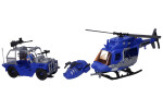 Policejní set s figurkami vrtulník 33 cm, Wiky, W013366