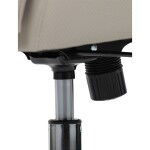 Křeslo kancelářské, béžová ekokůže, kříž kov chromový, houpací mechanismus, čalouněné područky