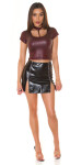 Sexy tričko Wet look 94901 fialové - KouCla M