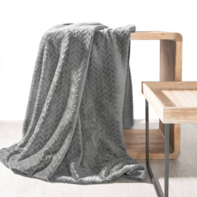 Jemná dekorativní deka šedé barvy Šířka: 200 cm | Délka: 220 cm