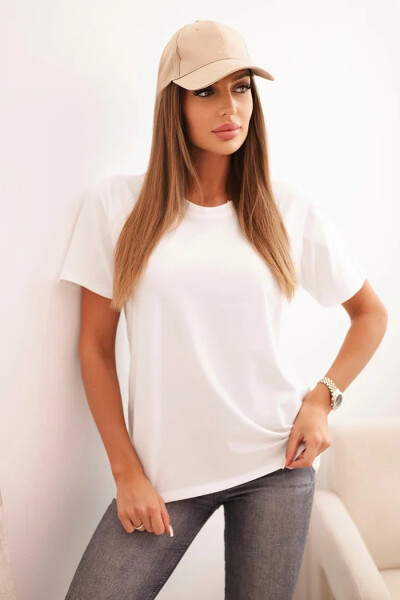 Dámská bavlněná blůza klasického střihu ecru UNI