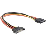 Delock 60131 napájecí kabel SATA 15 Pin samec > SATA 15 Pin samice prodlužující 30 cm