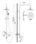 BESCO - Nástěnný termostatický sprchový a vanový set VEO/DECCO/ILLUSION zlatá lesklá BABPVNTIJZ