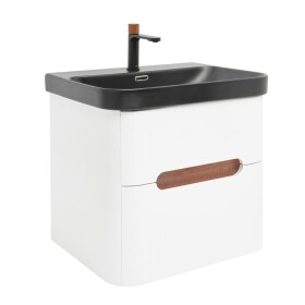 Koupelnová skříňka s umyvadlem a baterií SAT Fusion 57,5x53x45 cm bílá matná mat SATFUSION260WBKMBA SATFUSION260WBKMBA