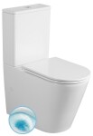 SAPHO - AVIS WC kombi, Vortex Rimless, spodní/zadní odpad, bílá PC106V