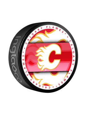 Inglasco / Sherwood Puk Calgary Flames Medallion Souvenir Collector Puck