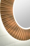 SAPHO - PRIDE STRIP kulaté zrcadlo s LED osvětlením v rámu ø 75cm, bronz PD754
