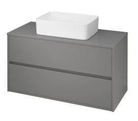 CERSANIT - SKŘÍŇKA POD UMYVADLO NA DESKU CREA 100 ŠEDÝ MAT S924-020