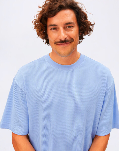 Tričko Armedangels Maarkos Waffle T-shirt 3455 wedgwood