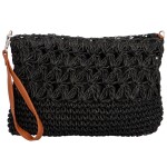 Stylová pletená crossbody kabelka Iraida, černá