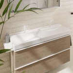 HANSGROHE - Xelu Q Dvojumyvadlo 120x48 cm, bez přepadu, 2 otvory pro baterii, SmartClean, bílá 61042450