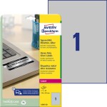 Avery-Zweckform L6013-20 typové štítky 210 x 297 mm poylesterová fólie stříbrná 20 ks trvalé laserová tiskárna, kopírka, ruční popis