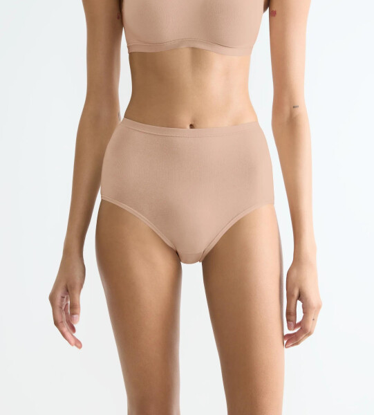 Dámské kalhotky GO Daily Cotton Highwaist 3P - BROWN - béžové 00LZ - SLOGGI NEW BEIGE XXL