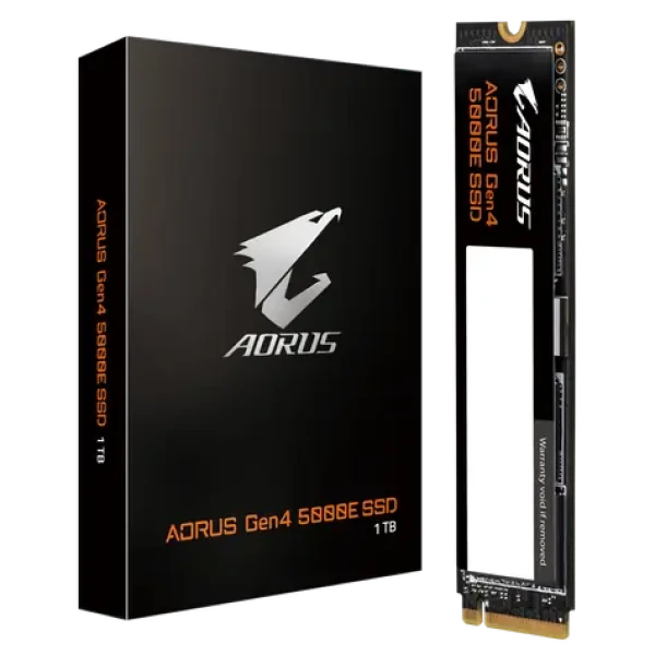 GIGABYTE AORUS Gen4 5000E 1TB / M.2 2280 Gen 4 / R: 5000 MBps / W: 4600 MBps / MTBF: 1.5mh / 5y (AG450E1024-G)