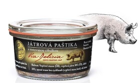 Via Delicia - játrová paštika s restovanou cibulkou 130g
