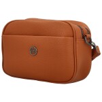 Trendy dámská koženková crossbody kabelka Karlita, hnědá