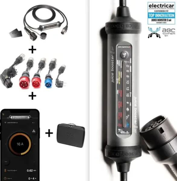Juice Technology JUICE BOOSTER 3 air Country EU Traveler Plus Set / Wallbox / 1,4-11 kW / 3,1 m kabel / IP67 (EL-JB3AEVE2)