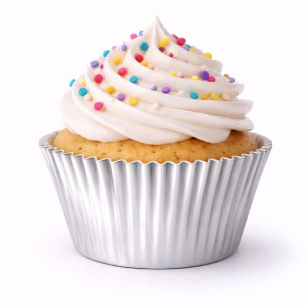 Dortisimo Košíčky na muffiny metalické stříbrné (50 ks)