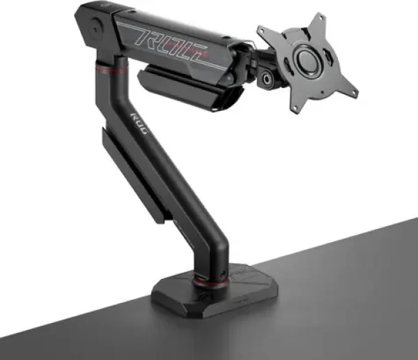 ASUS ROG Ergo Monitor Arm AAS01R černá / Stolní držák na monitor / VESA 100x100 / až 39" / nosnost 13,5 kg (90LA00Q0-B01D71)