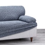 Bielastické potahy VENEZIA modrá křeslo (š. 60 - 110 cm)
