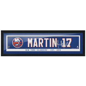 Mustang Obraz v rámu New York Islanders NHL Matt Martin 6" x 22" Replica Autograph