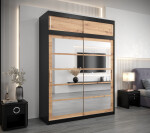 Šatní skříň Abi Ro2 s nástavcem Barva korpusu: Bílá, Rozměry: 250 cm, Dveře: Dub sonoma