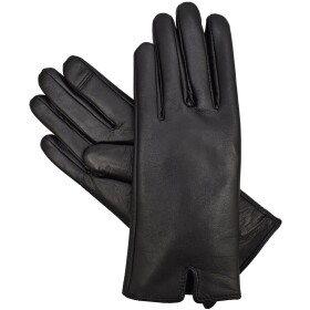 Semiline Dámské kožené antibakteriální rukavice P8200 Black XL
