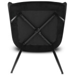 Jídelní židle, černá, sametová látka, DCH-215 BK4