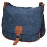 Trendy dámská koženková crossbody kabelka Ulipa, modrá