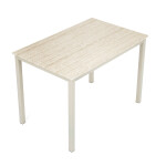 Jídelní set s 4 židlemi Regulus, krémová, 110x70x75cm, mdf, travertin, ASE-1042 CRM2