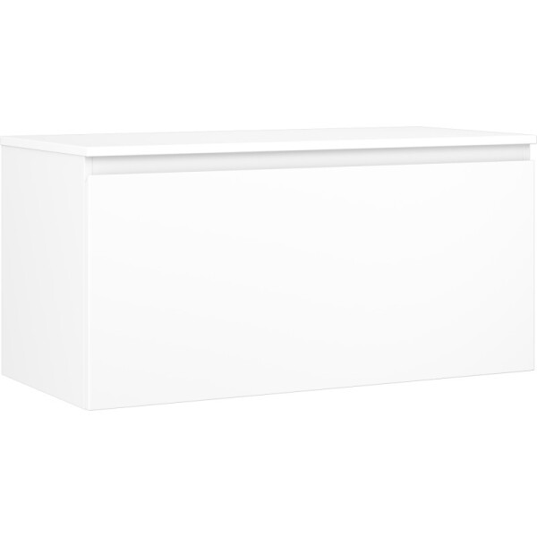 MEXEN/S - Orio koupelnová skříňka pod umyvadlo 100 cm s deskou, 1 šuplík, bílá mat 91A10-10047-1-BFC01