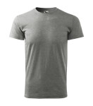 Basic tričko pánské tmavě šedý melír 2XL