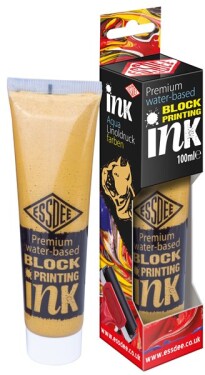 ESSDEE Premium barva na linoryt metalická tubě 100ml, Gold