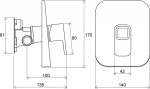 RAVAK - 10° Sprchová baterie TD 066.00 pod omítku, pro R-box, chrom X070071