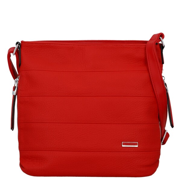 Trendy dámská koženková crossbody kabelka Alena, červená