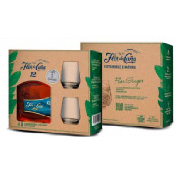 Flor De Cana Centenario 12y 40% 0,7 l (dárkové balení 2 sklenice)