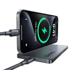 USAMS US-CD231 Titanium / Power Bank / Bezdrátové nabíjení / 20W PD / 5000mAh (5KCD23102)