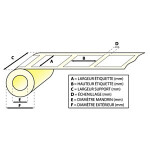 Termální etikety 70x45mm, na roli ø76mm, 2700 etiket, bez perforace | RAJA