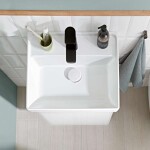 VILLEROY & BOCH - Collaro Umyvadlová skříňka, 41x55x34 cm, 1 dvířka, panty vlevo, Glossy White C00500DH